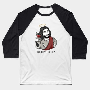 Jesus Knows Everything Baseball T-Shirt